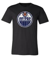 Edmonton Oilers Nusidėvėjęs logotipas marškinėliai S-6XL Sekimas!! Unisex marškinėliai XXXXL