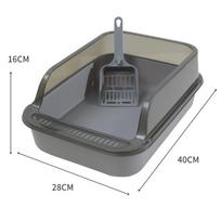 Ypač didelė pusiau uždara kačių tualeto dėžutė su atviru dizainu Includes Cat Litter Scoop