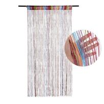 Sidabrinė kutų užuolaida durims, skirta sienų dekoravimui per sienas 91cm x 200cm balta