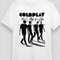 Coldplay grupės dovana gerbėjams Medvilninis Baltas Visų dydžių Unisex Marškinėliai TT027 Unisex T-shirt M