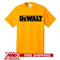 DEWALT AUKSO T-MARŠKINĖLIAI Įrankių Marškinėliai Tee T Garažo Dalys Automobilio Statybos Įrankiai Gręžtuvas Unisex T-MARŠKINĖLIAI M