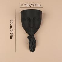 Patvarus plastikinis gėlių vazonas su veidu ir varžtais - Smagi namų puošmena 16*8.7*6cm