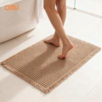 Non-slip Quick-dry Waffle Bathroom Mat 43x61cm tamsiai pilka spalva