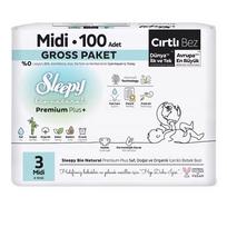SLEEPY “Bio Natural” sauskelnės, 3 dydis, (4-9 kg. / 100 vnt. )