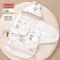 Švelnus ir jaukus naujagimio apklotas nuo spyrių miegmaišis, grynos medvilnės rudeniui/žiemai Butterfly Swaddle (80*85*40)