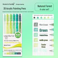 Blue Fruit 3D Acrylic Paint Pens: Stackable Watercolor Markers for Students, Journals, and Art Projects