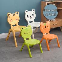 Sustiprinta animacinė vaikiška kėdutė su atlošu - Plastikinis valgomojo ir mokymosi suolas vaikams 21cm height (Small) for ages 1-2
