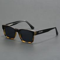Men's Trendy Thick-Frame Myopia Glasses: Super Light, Blue Light Blocking, Photochromic, Anti-Fog, Japanese-Style, Transparent Frame.