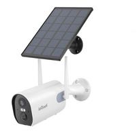 2K saulės kameros apsauga lauke su prožektoriumi ir sirena, AI aptikimo belaidės kameros namų apsaugai, 3 MP spalvotas naktinis matymas / dvipusis pokalbis WIFI Camera(NO SD)