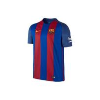 Nike FC Barcelona Namų Stadiono Marškinėliai 2016/2017 Dryžuoti Kvėpuojantys Trumpomis Rankovėmis Vyriški Viršutiniai Drabužiai Raudoni Mėlyni 776850-481 M