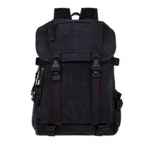 Retro Canvas Laptop Backpack juoda
