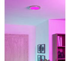 Eglo 901381 - reguliuojamas LED RGBW rūkytas lubinis šviestuvas FUEVA-Z LED/11,2W/230V 21,1cm IP44 chromuotas