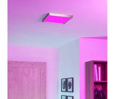Eglo 901384 -LED RGBW Dimeriuojamas rūkinis lubinis šviestuvas FUEVA-Z LED/13,5W/230V 29,5cm IP44 chromas