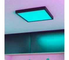 Eglo 901375 -LED RGBW reguliuojamas dūminis lubinis šviestuvas FUEVA-Z LED/13,5W/230V 29,5cm IP44 juodas