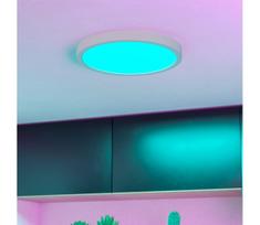 Eglo 901377 - LED RGBW reguliuojamas dūminis lubinis šviestuvas FUEVA-Z LED/14,3W/230V 27,8cm IP44 balta
