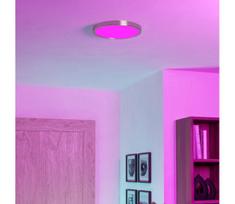 Eglo 901382 -LED RGBW Reguliuojamas dūminis lubinis šviestuvas FUEVA-Z LED/14,3W/230V 27,8cm IP44 chromuotas