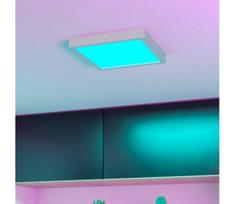 Eglo 901378 -LED RGBW dimeriuojamas vonios lubinis šviestuvas FUEVA-Z LED/10,5W/230V 22x22cm IP44 balta