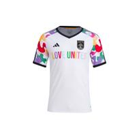 Adidas Austin Fc Pride Pre-Match Marškinėliai su raidžių spaudiniu, apvalia apykakle, spalvų blokų, trumpomis rankovėmis, vyriški Viršutiniai drabužiai Balti IN9203 L
