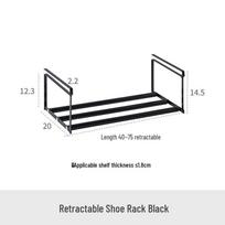 Retractable Layered Shoe Rack with Dividers and Under-Hanging Baskets for Organized Storage