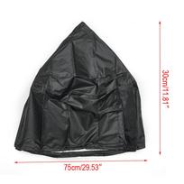 Vandeniui atspari sunkiojo lauko terasos apvali ugnies dangtis BBQ grilio UV apsauga palapinė 75*30CM