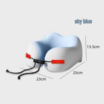 Memory Foam U-Shaped Travel Neck Pillow with Cervical Support vyšnių žiedų rožinė spalva