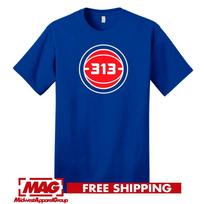 DETROIT 313 KREPŠINIO T-MARŠKINĖLIAI NBA Pistons Parodija T-MARŠKINĖLIAI Marškinėliai B-Ball Motown Unisex T-MARŠKINĖLIAI S