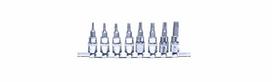 Galvučių komplektas 1/4" (vientisas), profilis: TORX, matmuo TORX / E-TORX: T10, T15, T20, T25, T27, T30, T40, T8,