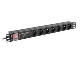 LANBERG PDU Rack pro 19inch 1U 16A 7x FR sockets 2m