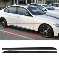 2vnt Automobilio šoninio sijono slenksčio juostelių lipdukai 3D anglies pluoštas BMW E90 E92 E93 F20 F21 F30 F31 F32 F33 F34 F15 F10 F01 F11 F02 E90 E92