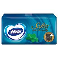 ZEWA SOFTIS MENTHOL, vienkartinės nosinės, 9 vnt.