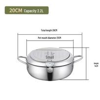 304/201# Nerūdijančio plieno tempuros keptuvė su aliejaus temperatūros indikatoriumi ir filtravimo dangčiu 201 Stainless Steel Fryer
