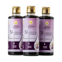 Kerala Ajurveda Neelibhringadi Keram Plaukų Aliejus Plaukų Augimui Trigubo Poveikio Formulė 200 ml X 3 Vienetų Pakuotė Galvos Odos Priežiūra