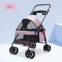 Lengvas sulankstomas augintinio vežimėlis katėms ir šunims - Kompaktiškas ir nešiojamas mažiesiems augintiniams Pet Stroller gray