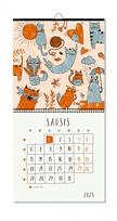 Sieninis kalendorius „Draugai ir katės“