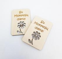 Medinis magnetas „Su Mokytojų diena!“