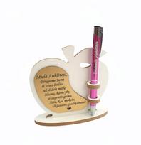 Pastatomas obuoliukas su tušinuku „Miela Auklėtoja, dėkojame Jums...“