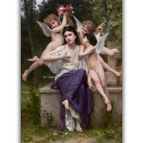 Reprodukcija „Pavasario sapnas“, William Adolphe Bouguereau, (1901)