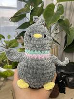 Crochet pigeon plushie / Nertas balandėlis