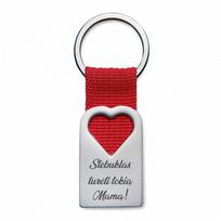 Metalinis raktų pakabukas - širdelė „Stebuklas turėti tokią Mamą“