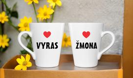 Latte puodeliai „Žmona“ ir „Vyras“ (300ml)