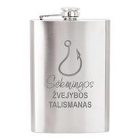 Metalinė gertuvė (fleškutė) „Sėkmingos žvejybos talismanas“