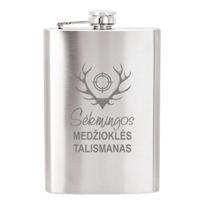 Metalinė gertuvė (fleškutė) „Sėkmingos medžioklės talismanas“