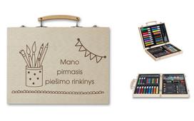 Pieštukų ir flomasterių rinkinys - lagaminas „Mano pirmasis piešimo rinkinys“