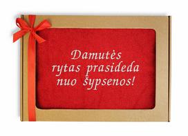 Siuvinėtas rankšluostis „Damutės rytas prasideda“