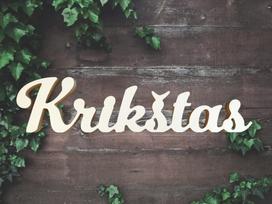 Pastatomas žodis „Krikštas“