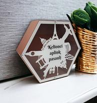3D Taupyklė šešiakampė „Kelionei aplink pasaulį“