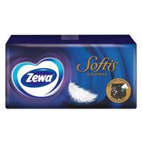 ZEWA SOFTIS, vienkartinės nosinaitės, 9 nosinaitės, 4 sluoksnių