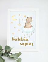 Plakatas vaiko kambariui  „Saldžių sapnų“