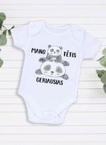Smėlinukas kūdikiui su pandomis „Mano tėtis geriausias“