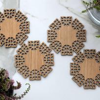 Mediniai stalo padėkliukai TULIP